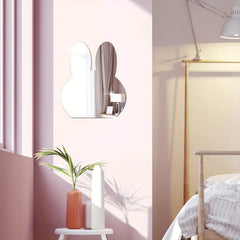 Rabbit Mirror Cartoon Animal Plastic Wall Stickers for Kids Rooms
