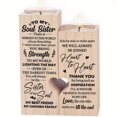 To My Bestie Soul Sister Candle Holder