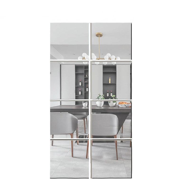 8pcs 3D Acrylic Mirror Stickers Self-adhesive DIY Mirrors Wall Decor