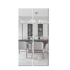 8pcs 3D Acrylic Mirror Stickers Self-adhesive DIY Mirrors Wall Decor