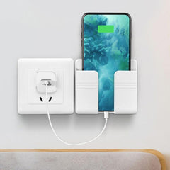 Wall Mount Phone Plug Holder Charging Stand Storage Box