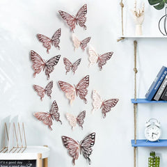 12pcs 3D Butterfly Wall Stickers Decorations Simulation Decoration Living Room