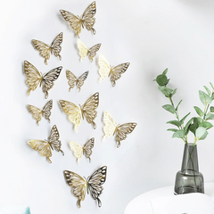12pcs 3D Butterfly Wall Stickers Decorations Simulation Decoration Living Room