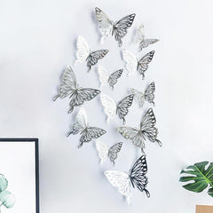 12pcs 3D Butterfly Wall Stickers Decorations Simulation Decoration Living Room