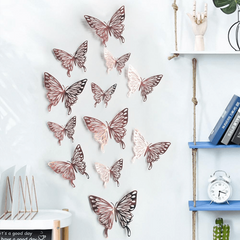 12pcs 3D Butterfly Wall Stickers Decorations Simulation Decoration Living Room