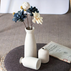 Set of 3 Small Flower Vases Modern Boho Home Decor