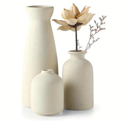 Set of 3 Small Flower Vases Modern Boho Home Decor