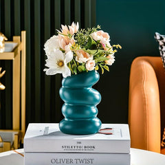 Nordic Spiral Vase for Flower Arrangement Glaze Porcelain Home Decor