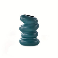 Nordic Spiral Vase for Flower Arrangement Glaze Porcelain Home Decor