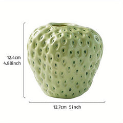 Handcrafted Resin Strawberry Vase for Home Decor