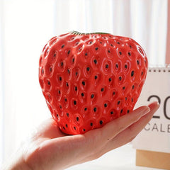 Handcrafted Resin Strawberry Vase for Home Decor