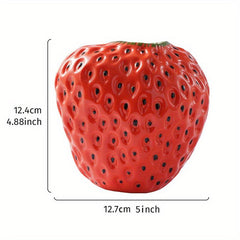 Handcrafted Resin Strawberry Vase for Home Decor