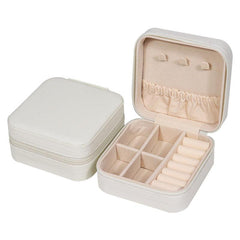 Portable Jewelry Organizer Earring Rings Necklace Lipstick Bracelet Travel Box