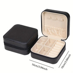 Portable Jewelry Organizer Earring Rings Necklace Lipstick Bracelet Travel Box