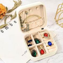 Portable Jewelry Organizer Earring Rings Necklace Lipstick Bracelet Travel Box