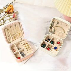 Portable Jewelry Organizer Earring Rings Necklace Lipstick Bracelet Travel Box