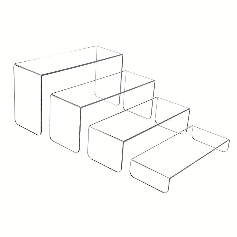 4-Layer Clear Acrylic Display Stand for Desserts Dolls Cosmetics Collectibles