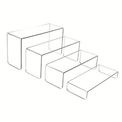 4-Layer Clear Acrylic Display Stand for Desserts Dolls Cosmetics Collectibles