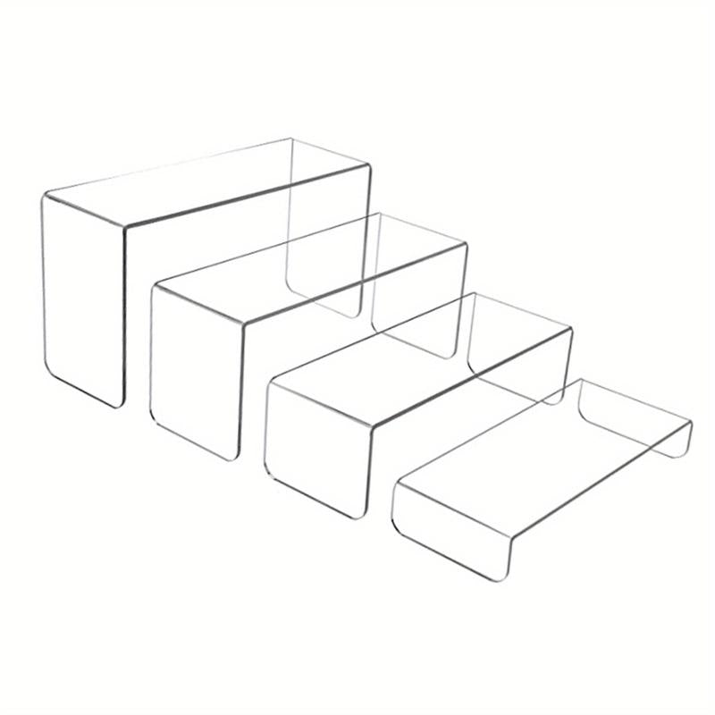 4-Layer Clear Acrylic Display Stand for Desserts Dolls Cosmetics Collectibles