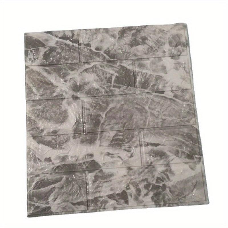 10pcs Self Adhesive 3D Wallpapers Retro Decor For Living Room Wall Tile Stickers