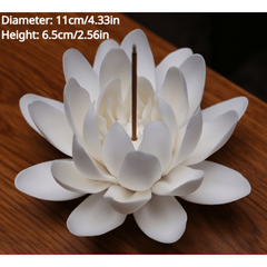 Ceramic Lotus Incense Burner Holder for Home Decor