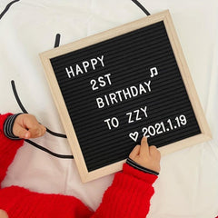 Felt Letter Board Blackboard DIY Photo Frame Home Room Decor