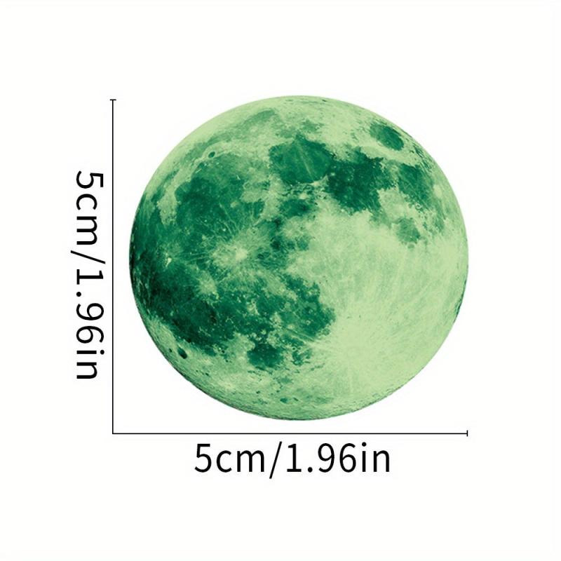 9pcs Luminous Moon Switch Stickers - Glow-in-the-Dark Decorations