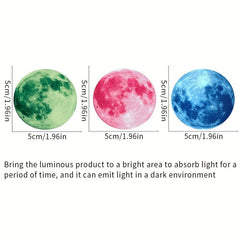 9pcs Luminous Moon Switch Stickers - Glow-in-the-Dark Decorations