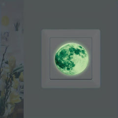 9pcs Luminous Moon Switch Stickers - Glow-in-the-Dark Decorations