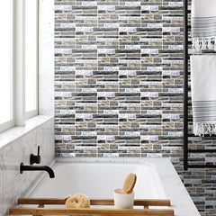 9pcs Self adhesive Tile Sticker Kitchen Bathroom Living Room Wall Sticker