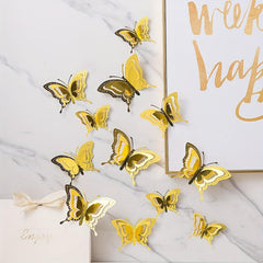 3D Metal Wings Butterfly Wall Sticker Home Decor
