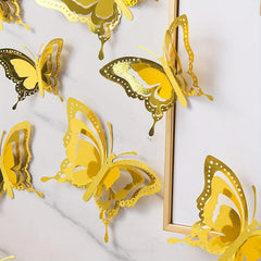 3D Metal Wings Butterfly Wall Sticker Home Decor