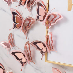 3D Metal Wings Butterfly Wall Sticker Home Decor