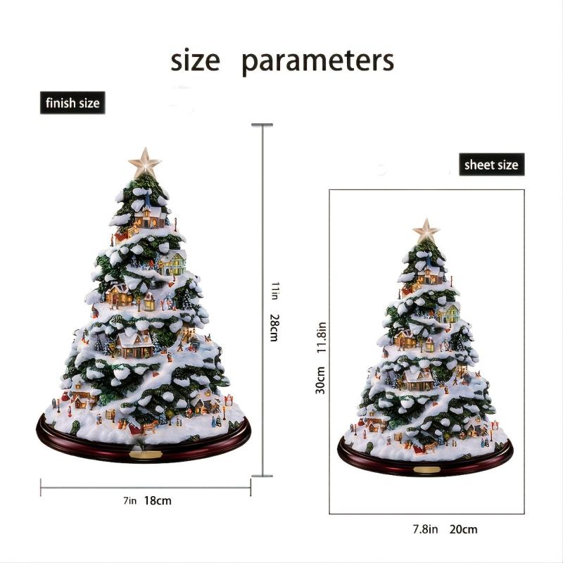 Waterproof Christmas Tree Window Clings Decorative Stickers