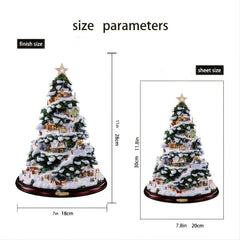 Waterproof Christmas Tree Window Clings Decorative Stickers