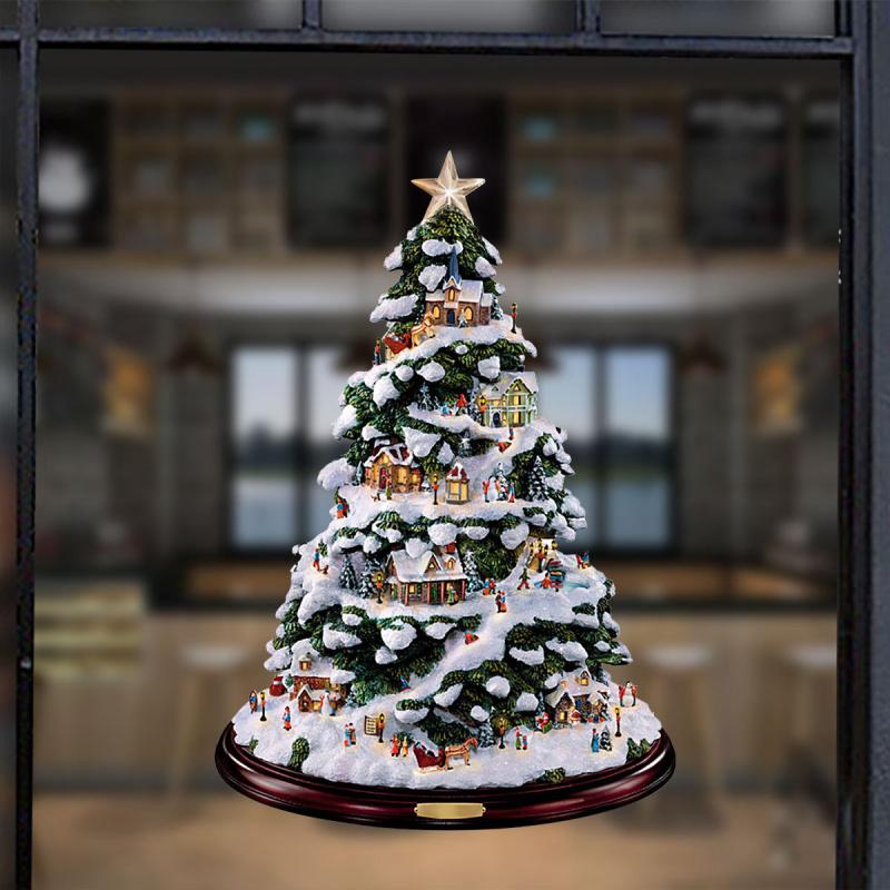Waterproof Christmas Tree Window Clings Decorative Stickers