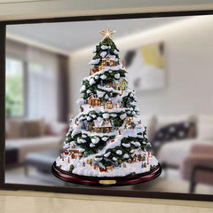 Waterproof Christmas Tree Window Clings Decorative Stickers
