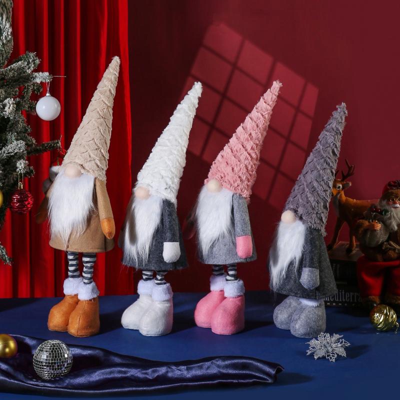 1PC Christmas Plush Telescopic Doll Decoration