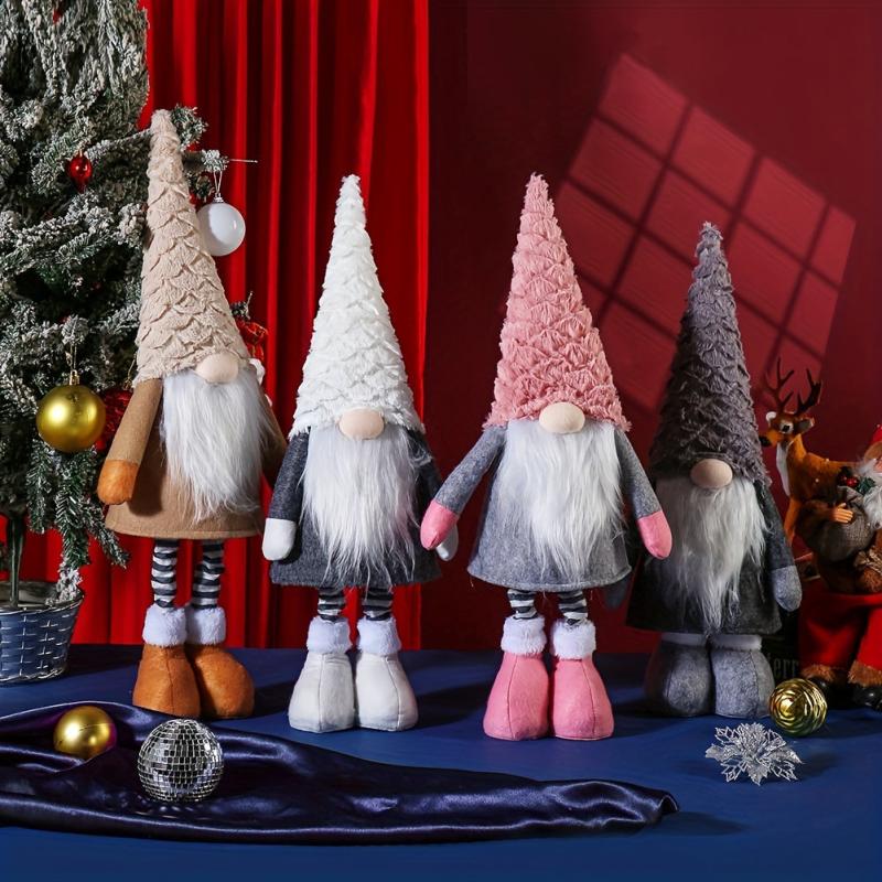 1PC Christmas Plush Telescopic Doll Decoration