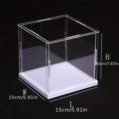 Acrylic Display Case 4x4x4 In, Clear Box for Collectibles, Action Figures, Toys