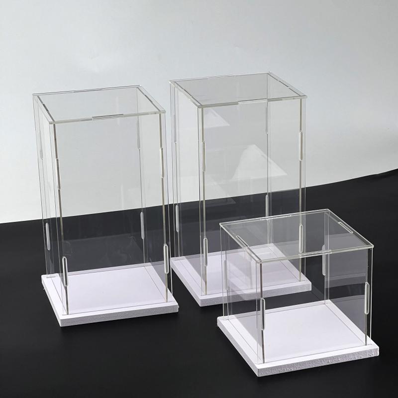 Acrylic Display Case 4x4x4 In, Clear Box for Collectibles, Action Figures, Toys