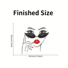 Eyelash Red Lips Wall Sticker Beauty Salon Bedroom Living Room Decoration