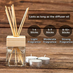 50pcs Natural Rattan Reed Diffuser Sticks Essential Aroma Refills 24cm X 3mm