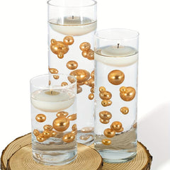 40pcs Floating Pearls Assorted Sizes Vase Decor with Transparent Water Gel Beads