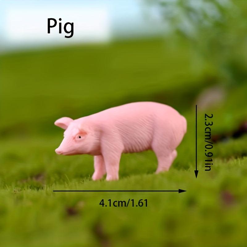 6pcs Cow Farm Micro Landscape Ornaments DIY Animal Garden Decoration Bonsai
