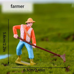 6pcs Cow Farm Micro Landscape Ornaments DIY Animal Garden Decoration Bonsai