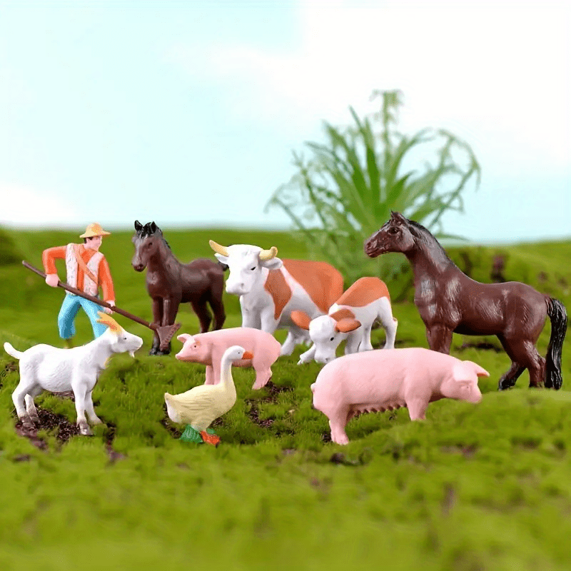 6pcs Cow Farm Micro Landscape Ornaments DIY Animal Garden Decoration Bonsai