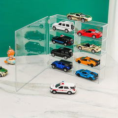 1/64 Scale Toy Cars Acrylic Display Case 8 Compartments Clear Storage