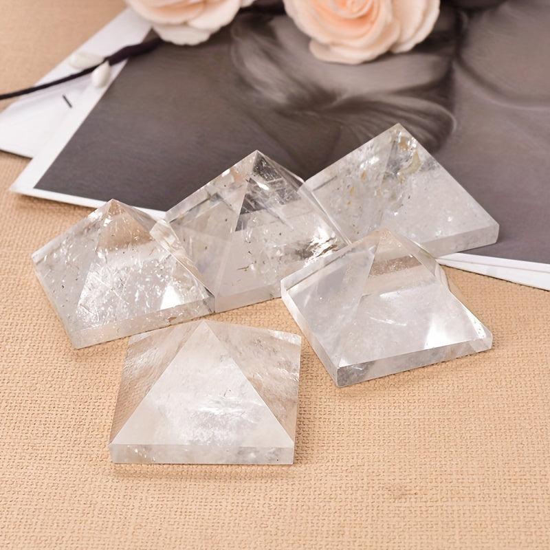 Natural Clear Quartz Pyramid Healing Stones Chakra Reiki Crystal