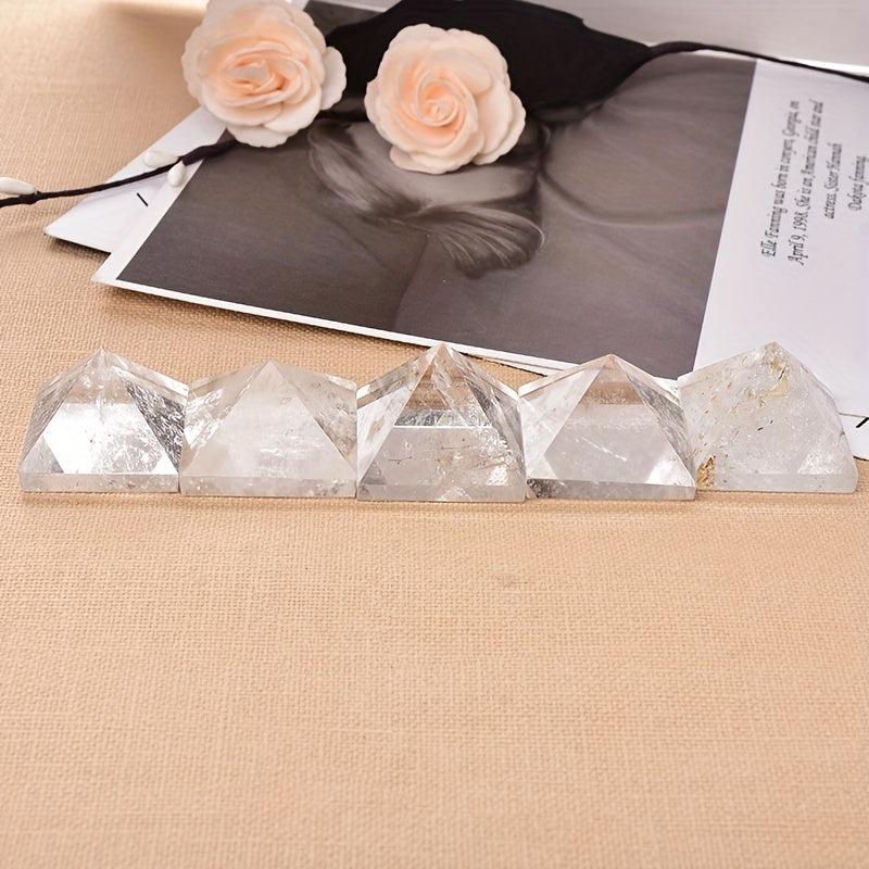 Natural Clear Quartz Pyramid Healing Stones Chakra Reiki Crystal